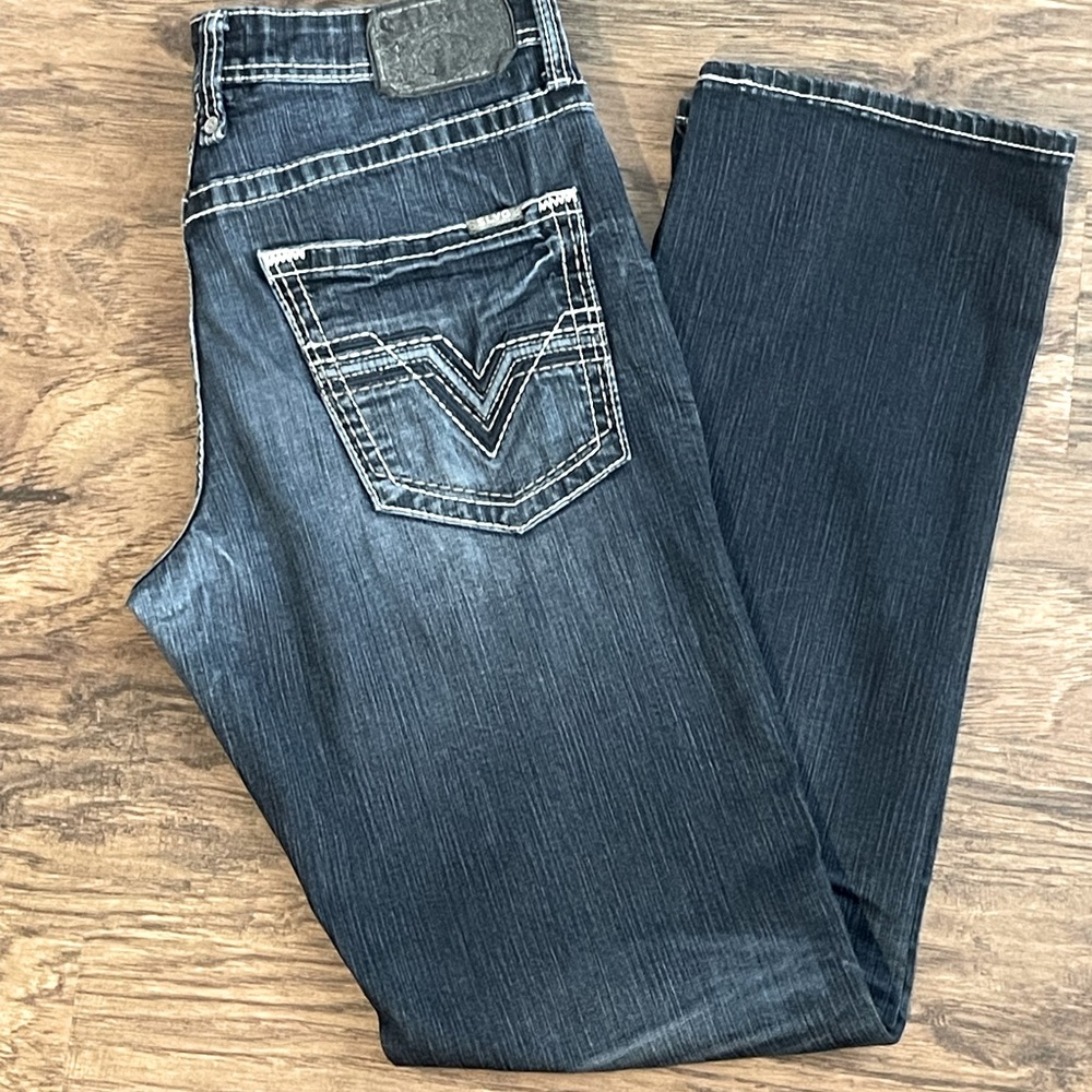 34XL - Salvage Buckle Blue Slim Jeans
